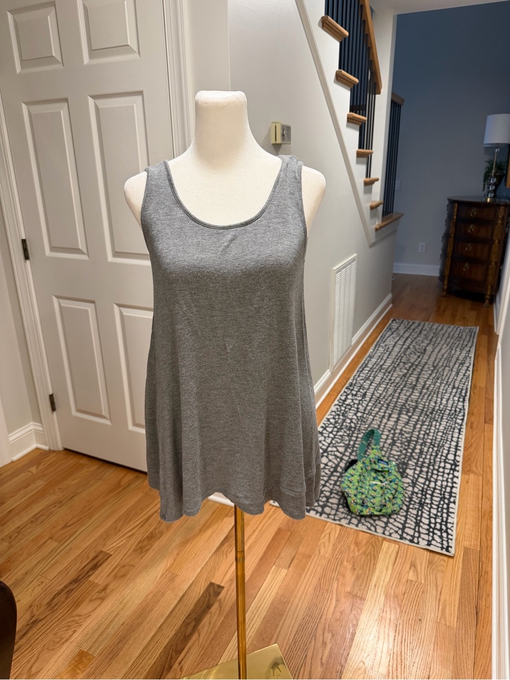 Gray Scoop Neck Women’s Tank Top